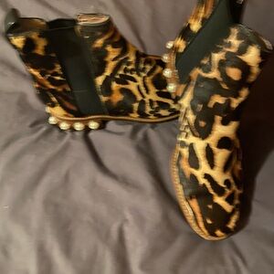 Louise et Cie Animal Print Ankle Boots